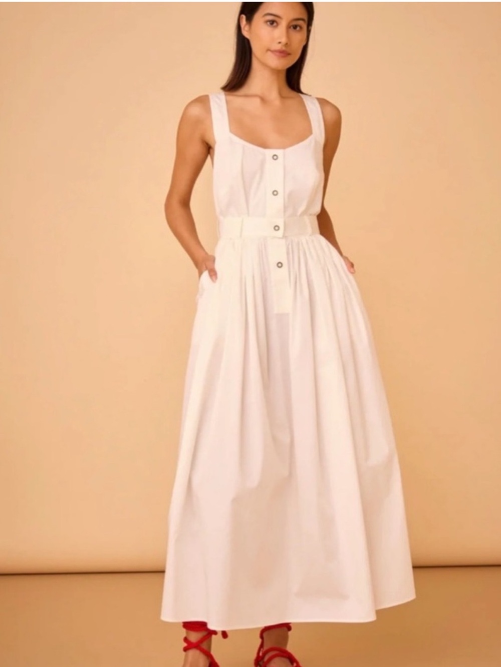Hunter Bell Cleo Dress in Bright White
